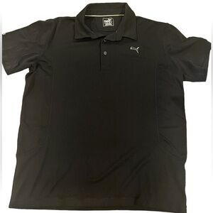 PUMA Polo Golf Shirt Black Puerto Cancun Cool Cell Men’s Size M